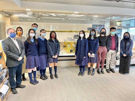 Professor Quentin Parker, Director of the HKU Laboratory for Space Research and the Business and STEM Mentors offer professional guidance to the St. Stephen's Girls' College team on their project “spASH".
